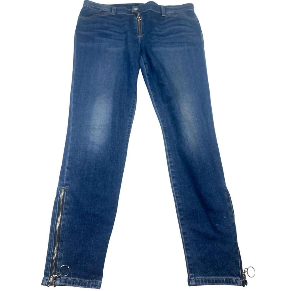 Joe's The Icon Ankle Jeans Women Blue Denim Cotton Mid-Rise Ankle Zip Skinny Leg